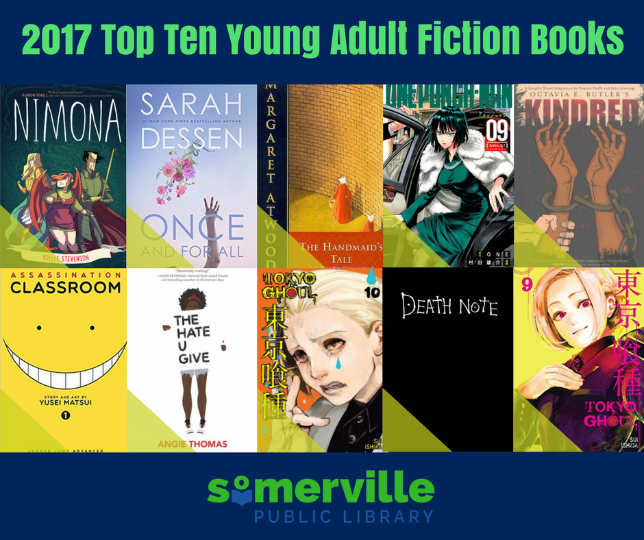 Top Ten in Somerville Young Adult Books of 2017 Book Covers