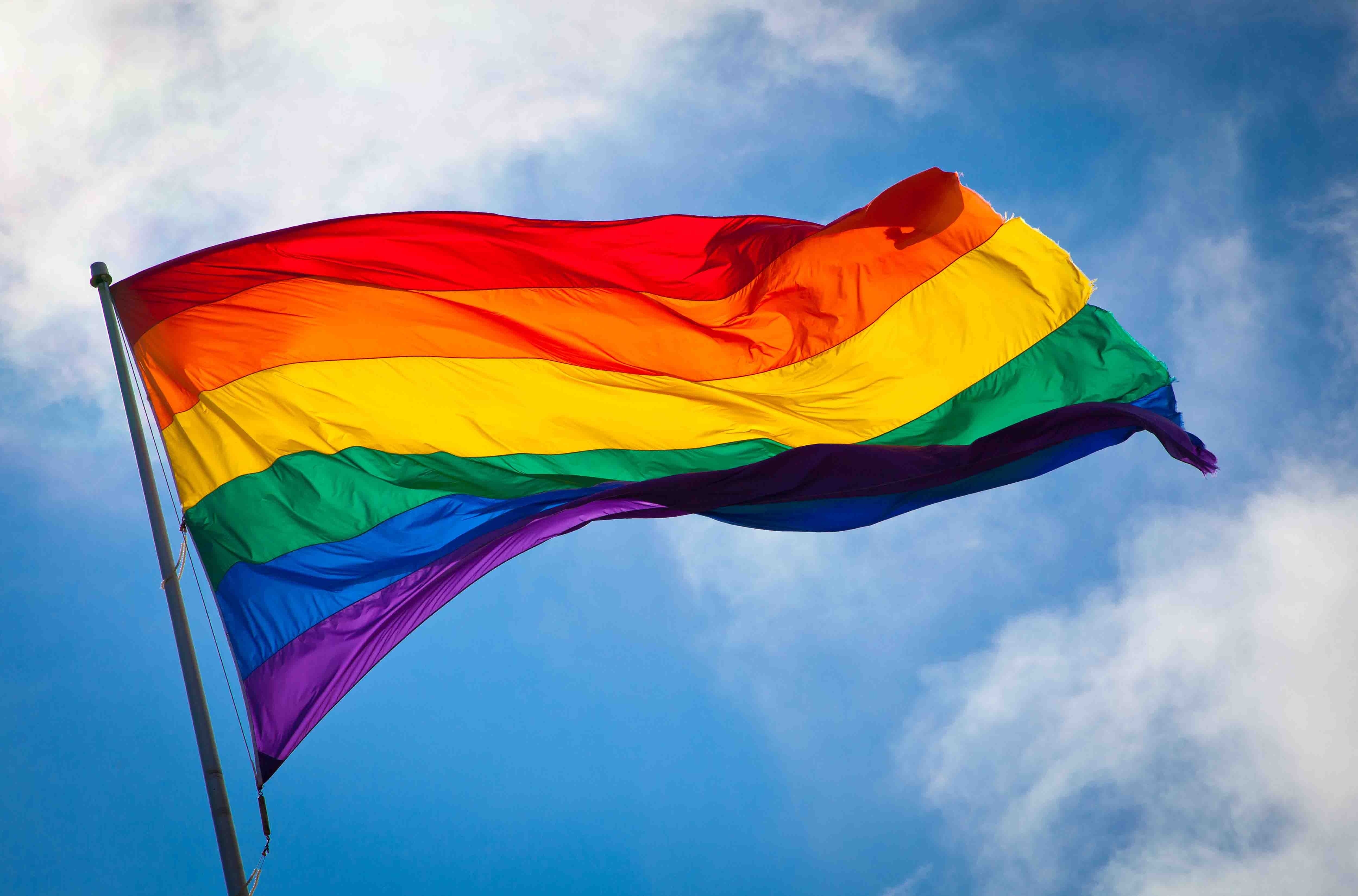 rainbow flag supports the LGBT community